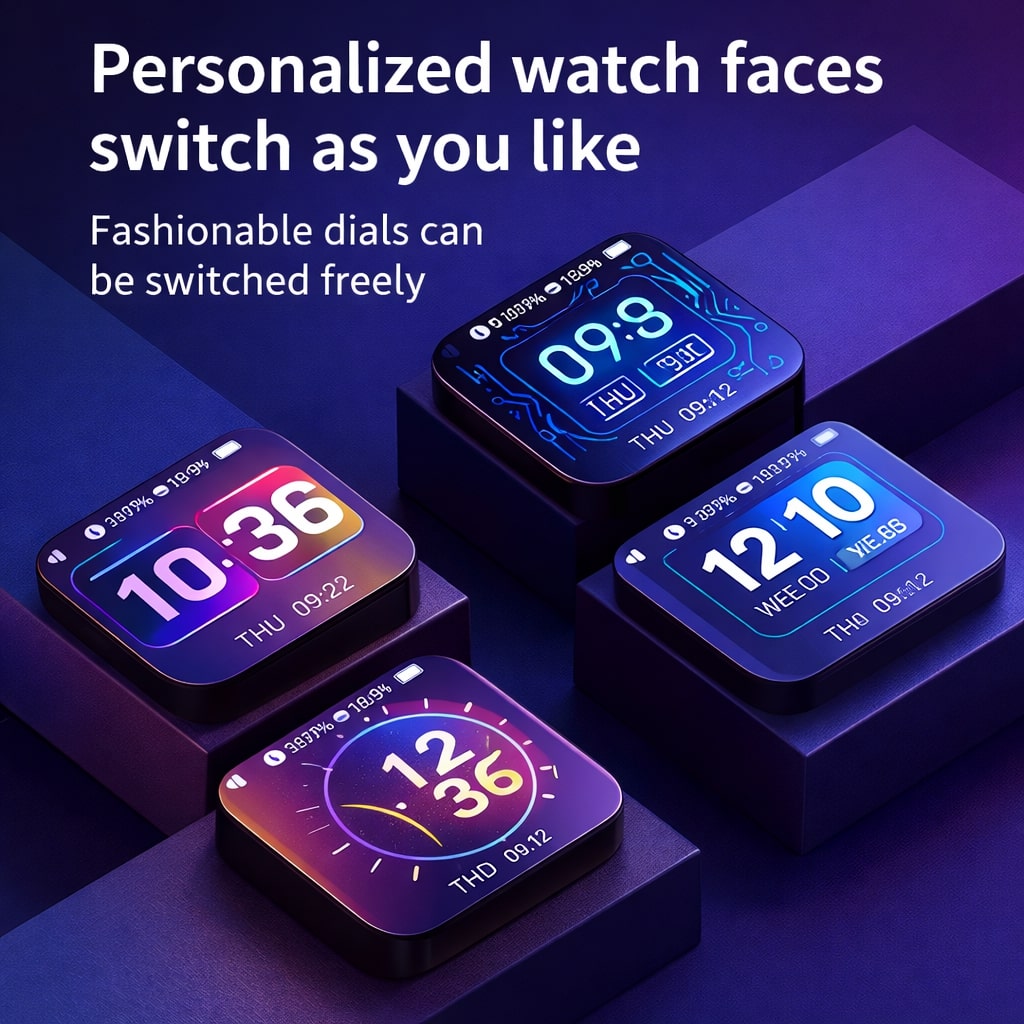 Wireless Earbuds with Touchscreen ANC ENC Noise Cancellation 6 Eqs Long Battery App Control