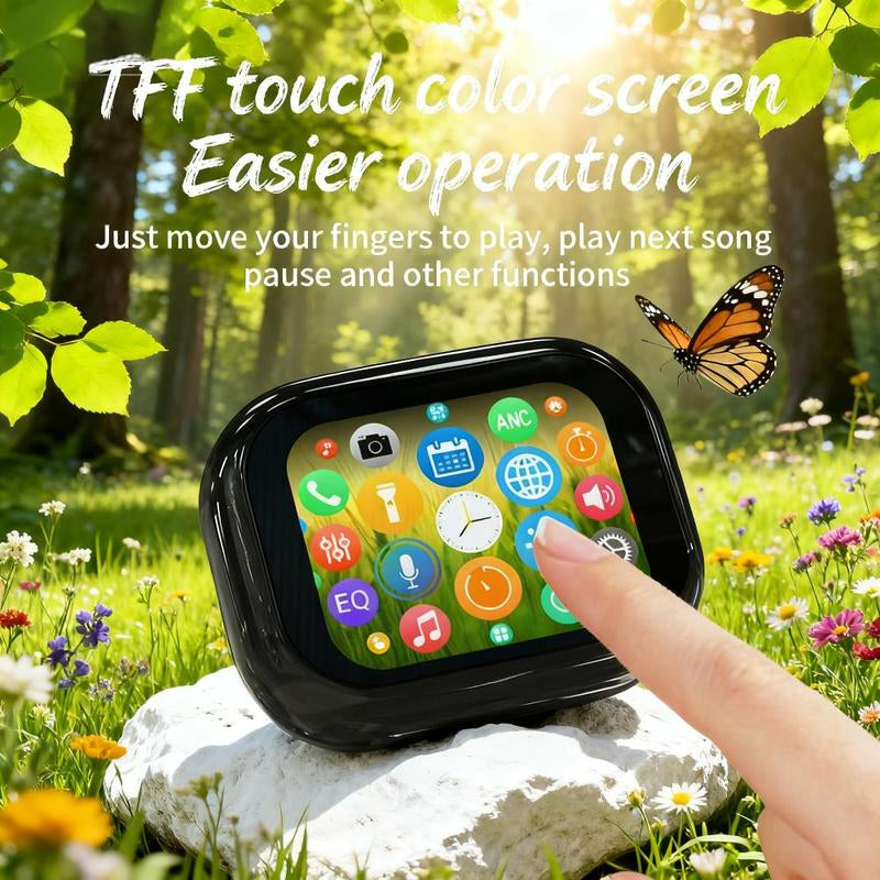 Wireless Earbuds with Touchscreen ANC ENC Noise Cancellation 6 Eqs Long Battery App Control